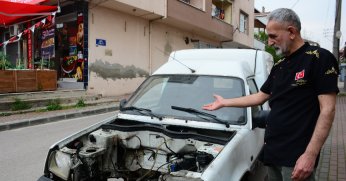 Tamire verdikleri aracın birçok parçası ortada yok