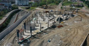 Gölcük terminal binası hızla ilerliyor