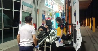 Kontrolünü kaybeden motokurye yaralandı