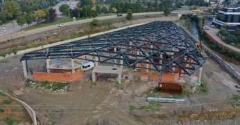 Gölcük terminalinde çatı imalatı sürüyor