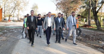 Büyükakın, millet bahçesini inceledi