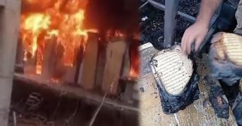 3 konteyner küle döndü, Kur’an sayfaları yanmadı