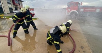 Büyükşehir İtfaiyesinden işletme ekiplerine eğitim