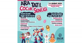Gölcüklü çocuklar için ara tatil şenliği başlıyor