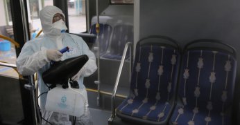 Büyükşehir otobüslerine nano gümüş dezenfekte