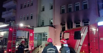 Yurt lojmanında yangın çıktı