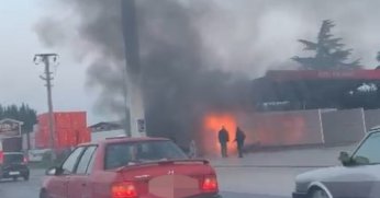 Akaryakıt istasyonunda facia son anda önlendi