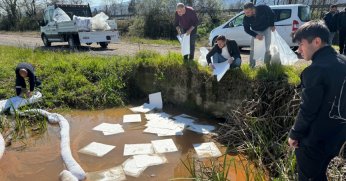 Boru hattındaki sızıntıya Büyükşehir’den hızlı müdahale