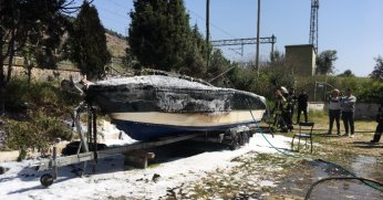 45 bin dolarlık tekne yangında küle döndü