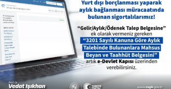 Yurt dışı borçlanması yaparak aylık bağlatacaklara kolaylık