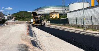 Alikahya Stadyum yoluna asfalt serimi