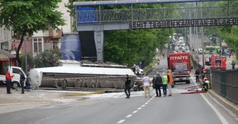 Tanker kazasında D-130 Karayolu 11 saat sonra açıldı