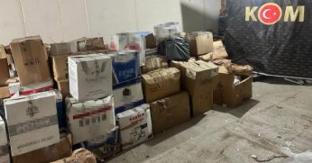 892 bin 900 makaron ve 480 kg tütün ele geçirildi