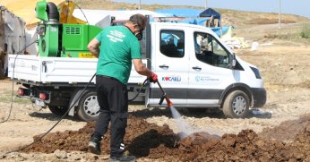 Kurbanlık alanlarda ilaçlama çalışması