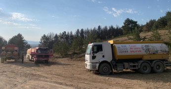 Gölcük Belediyesi’nden yangınla mücadeleye destek