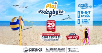 Derince’de Plaj Voleybolu heyecanı