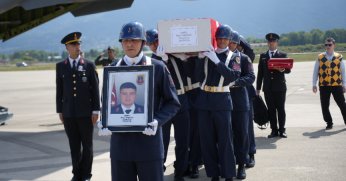 Şehidimizin naaşı ilimizden memleketine uğurlandı