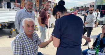 Sanayi esnaflarına  sağlık kontrolü