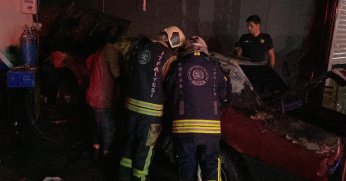 Oksijen kaynağından çıkan kıvılcım yangına sebep oldu