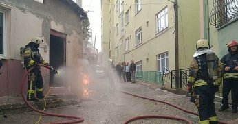 Çalışma sırasında doğal gaz borusu patladı