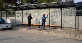 Duraklar periyodik olarak temizleniyor