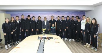 Başkan Gökçe, şampiyonları ağırladı