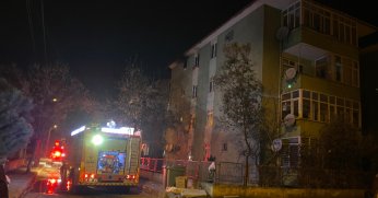 5 katlı binada korkutan yangın