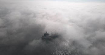 İzmit Körfezi’nde sis manzarası