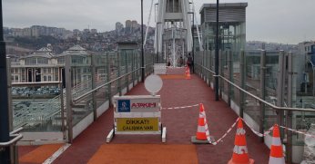 Üst geçitlerde bakım  onarım çalışması