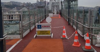 Üst geçitlerde bakım onarım çalışması