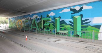 TEM Otoyolu alt geçidine estetik dokunuş