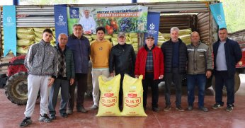 Üreticilere 500 ton gübre desteği