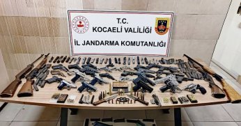 Kocaeli’de ruhsatsız  18 silah ele geçirildi