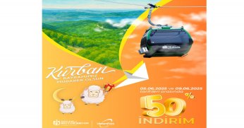 Teleferikte bayrama özel yüzde 50 indirim