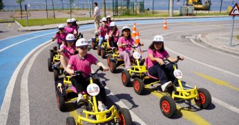 Trafik Eğitim Parkı yoğun ilgi görüyor