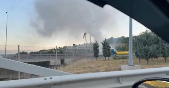 Kamyon alev topuna döndü