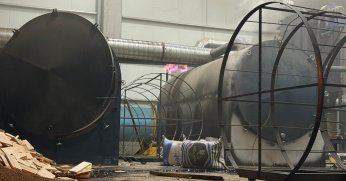 Ruhsatsız kömür tesisinde yangın