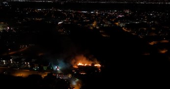 Çalılık alanda yangın çıktı