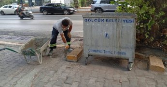 Konteyner çevrelerinde bakım çalışması