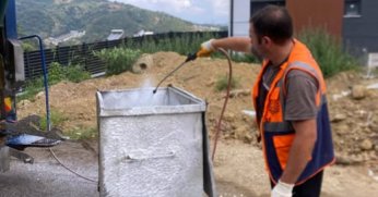 Konteyner dezenfeksiyon çalışmaları sürüyor