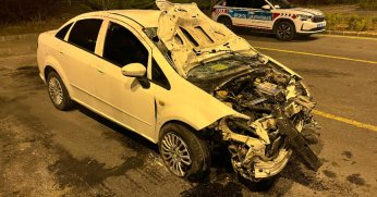 Otoyolda feci kaza: 1 ölü, 2 yaralı