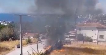 Otluk alanda korkutan yangın