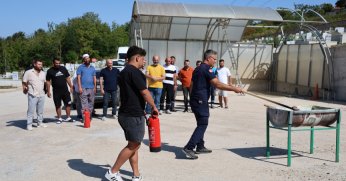 Yangın güvenliği eğitimleri sürüyor