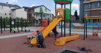Çocuk oyun grupları  bakım onarımdan geçti