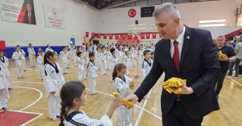 253 taekwondocu kuşak atladı