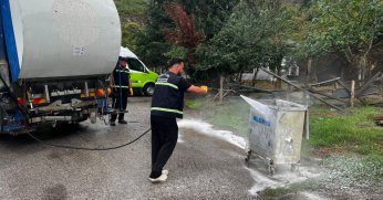 Konteynerlerde dezenfeksiyon çalışması