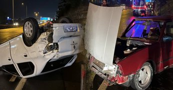 İki otomobil çarpıştı: 2 yaralı