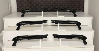 Operasyonda 6 pompalı tüfek ele geçirildi