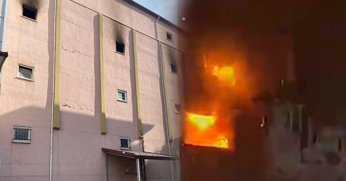 4 katlı mobilya deposunda yangın