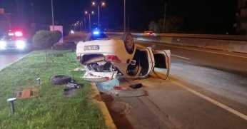 Otomobil takla attı: 3 yaralı